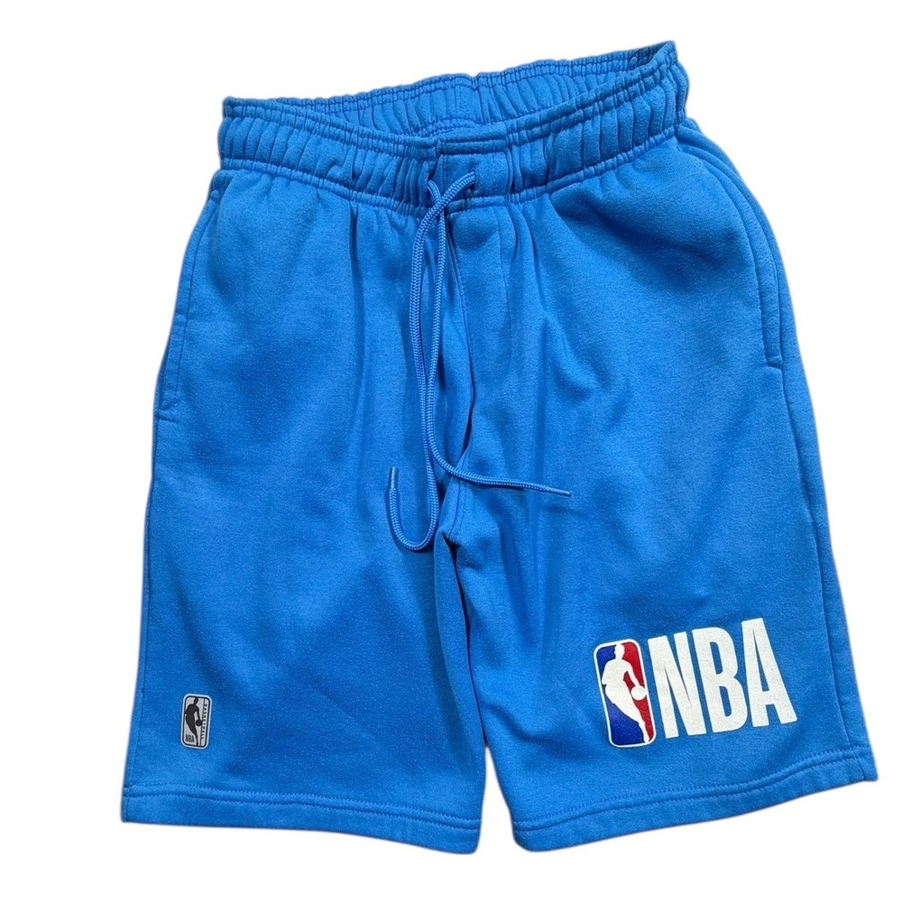NBA Mens Blue Fleece Basketball‎ Sweat Shorts Athletic Small Style ZSMD058S